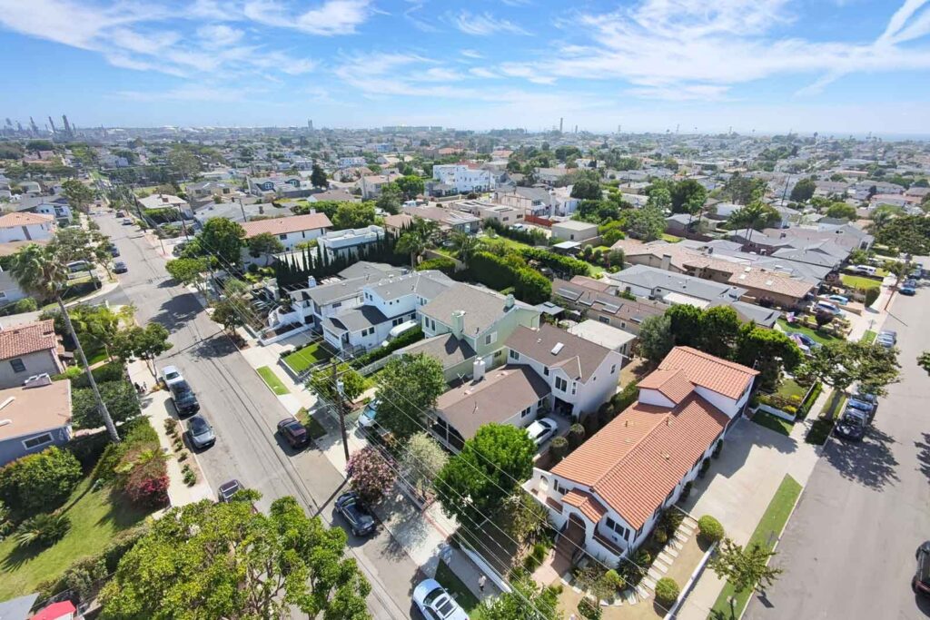 El Segundo drone photo of the neighborhood