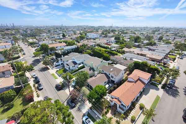 El Segundo homes drone photo